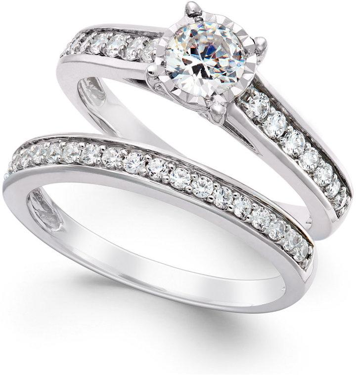 Wedding - Diamond Bridal Ring Set in 14k White Gold (1 ct. t.w.) Web ID: 2113324