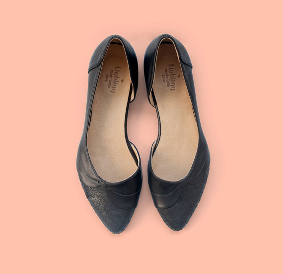 Свадьба - New! Black Flats. Zoe Model. Women Shoes. Handmade shoes. Leather shoes. Women flats. flat shoes. Free shipping.