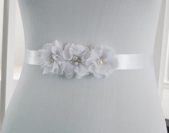 زفاف - Wedding Belt, Bridal Sash, Sash Belt, Bridesmaid Sash Belt, Flower Girl Belt, Style 267