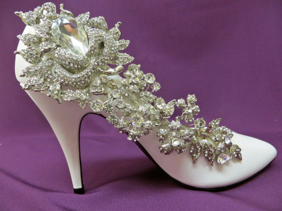 Hochzeit - Rhinestone Shoe Clip, Pearl Shoe Clips, Crystal Shoe Clips, Bridal Shoe Clips, Wedding Shoe Clips, Set of 2