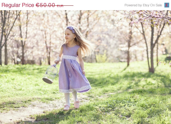 Свадьба - GIRL DRESS SALE flower girl dress - lilac baby dress - rustic flower girl dress - country flower girl dress - purple flower girl dress