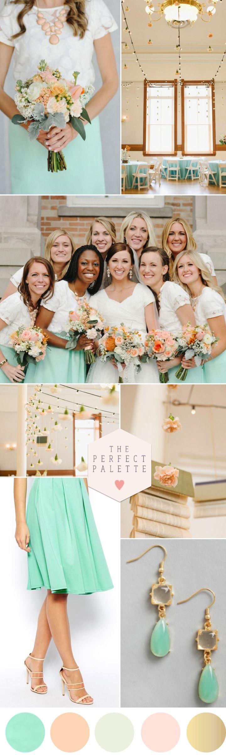 Wedding - Peach And Mint: Color Palette Love