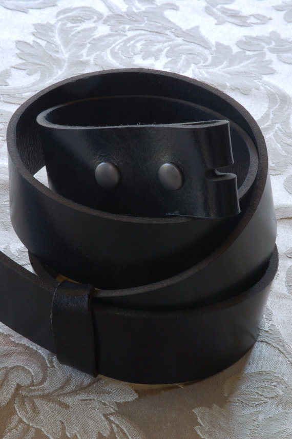 زفاف - Gentlemen's Classic Black Full Grain Bridle Leather Belt Groom's Wedding Accessories Custom Cut to Fit You