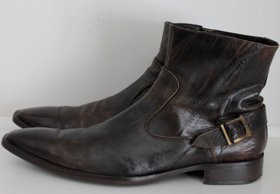 Italian Leather Boots Cowboy Boots Vintage Leather Shoes Vintage ...