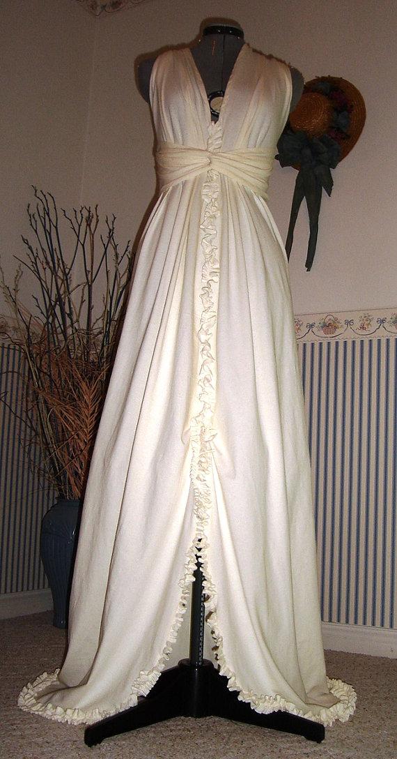 Wedding - APHRODITE, gorgeous convertible, infinity Wedding dress, made out of organic Hemp/ bamboo jersey, great for any beach wedding by sashcouture