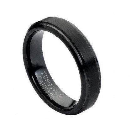 زفاف - Tungsten wedding band  " FREE ENGRAVING ", MMTR085, Black tungsten ring, Tungsten Carbide engagement ring