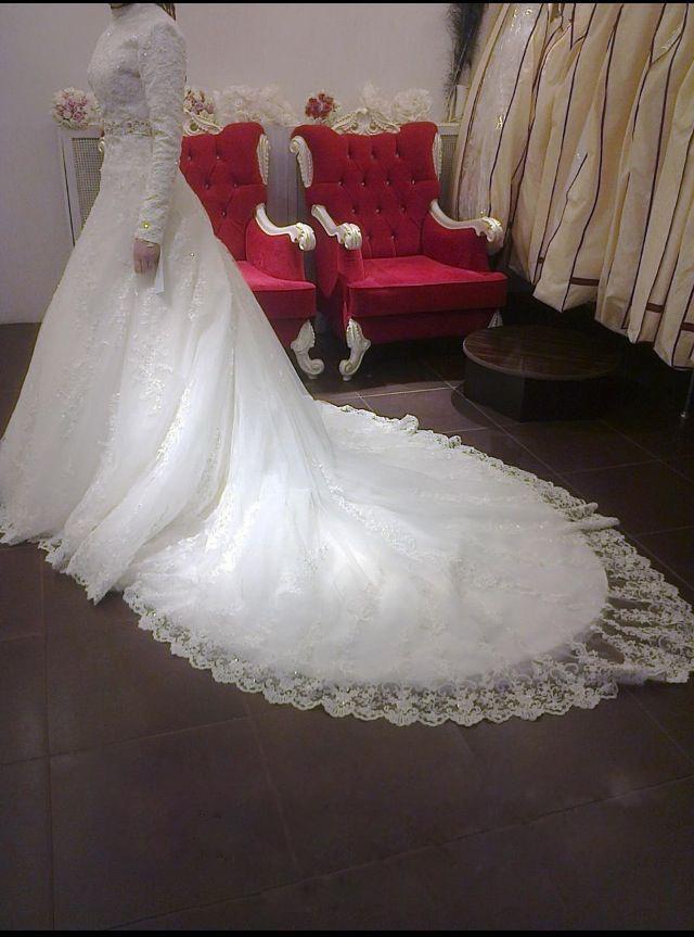 زفاف - Real Image New Glamorous High Neck Long Sleeve Imperial 2015 Wedding Dresses Lace Appliques Beads Chapel Train Royal Bridal Dress Gowns Online with $129.24/Piece on Hjklp88's Store 