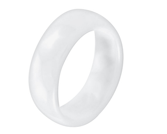 Mariage - Engagement Rings for Women,White Ceramic Ring,Rings for Women,Promise Ring,Classic Dome Band,Engagement Rings,Promise Rings,SNUJDCSIC