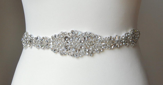 Mariage - Crystal Luxury Bridal Sash,Wedding Dress Sash Belt, Rhinestone Sash, Rhinestone Bridal Bridesmaid Sash Belt, Wedding dress sash