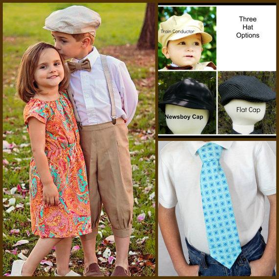 Mariage - Vintage Boys Knicker Suit size 5-8 customizeable Mix and match set