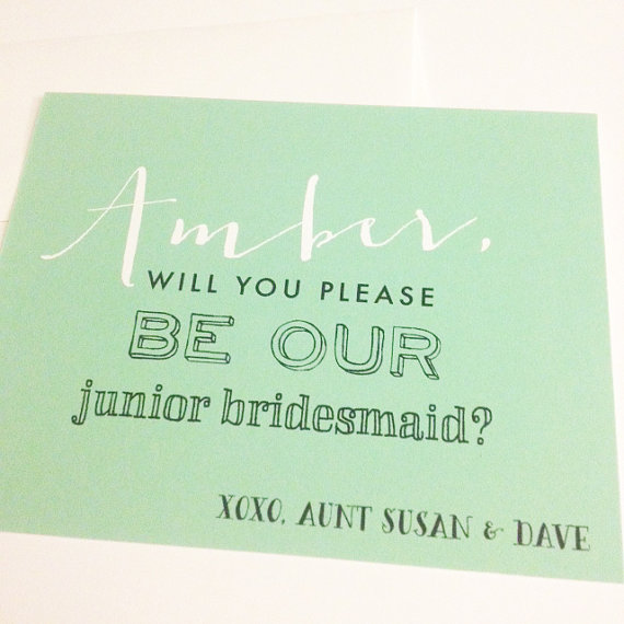 Свадьба - Will You Be My Junior Bridesmaid Card