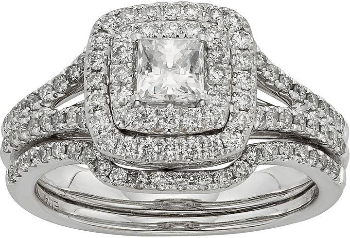 Wedding - FINE JEWELRY 1 CT. T.W. Certified Diamond 14K White Gold Bridal Ring Set