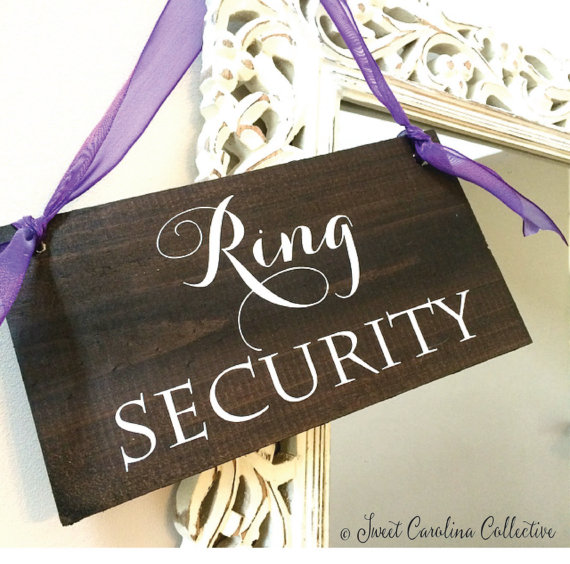 زفاف - Ring Security Ring Bearer Sign WS-163
