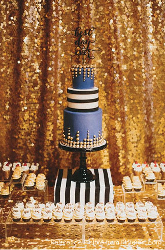 زفاف - Sequin Backdrop MADE TO ORDER for Cake table, 45 colors of Shimmery Fabric Background for Wedding / Bridal Shower / Guest Photo Booth