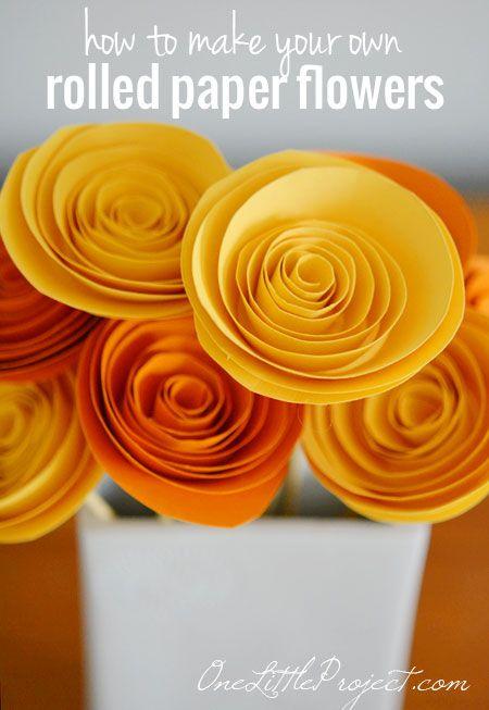 زفاف - How To Make Rolled Paper Flowers