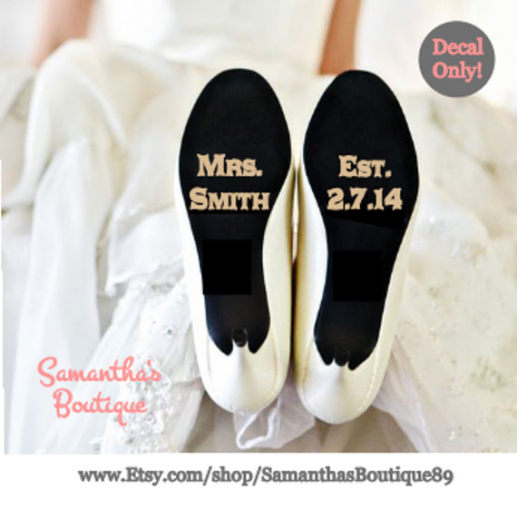 Wedding - DIY Custom Western Wedding Shoe Decals
