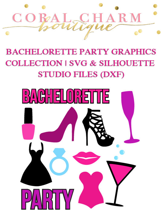 Hochzeit - Bachelorette Graphics Collection for Cutting Machines 