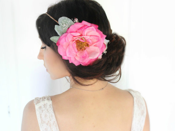 Hochzeit - Tropical Flower Crown, Orchids, Wedding Headpiece, Bridal Tiara, Hair Flower, beach, destination - SAND - by DeLoop