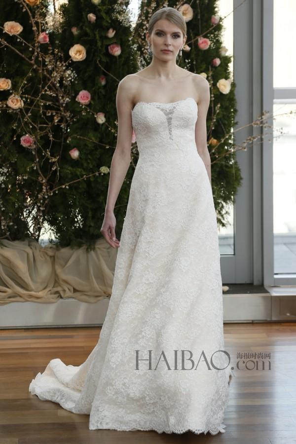 Hochzeit - Spring Champagne Wedding Dresses Lace 2015 Sweep Train Applique Isabelle Armstrong Strapless Color Ball Gowns Chapel Bridal Dress Custom Online with $133.51/Piece on Hjklp88's Store 
