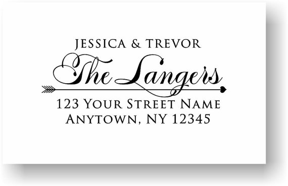 Mariage - Self inking custom Personalized Return address Name rubber stamp R217