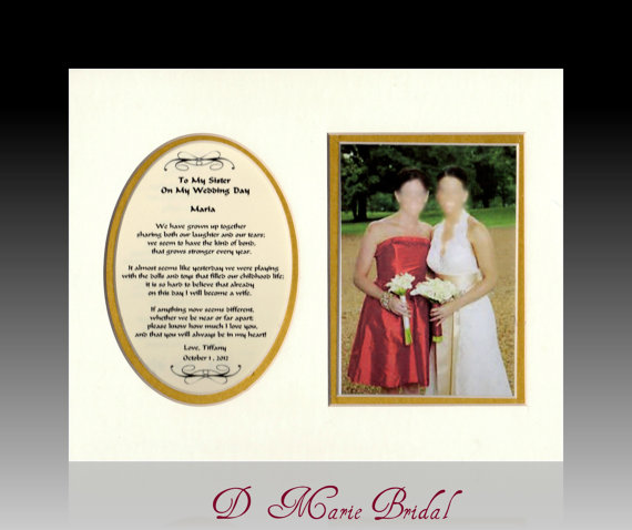 زفاف - Wedding Sister of the Bride Personalized Gift Wedding Favor Bridesmaid Maid Matron of Honor Gift
