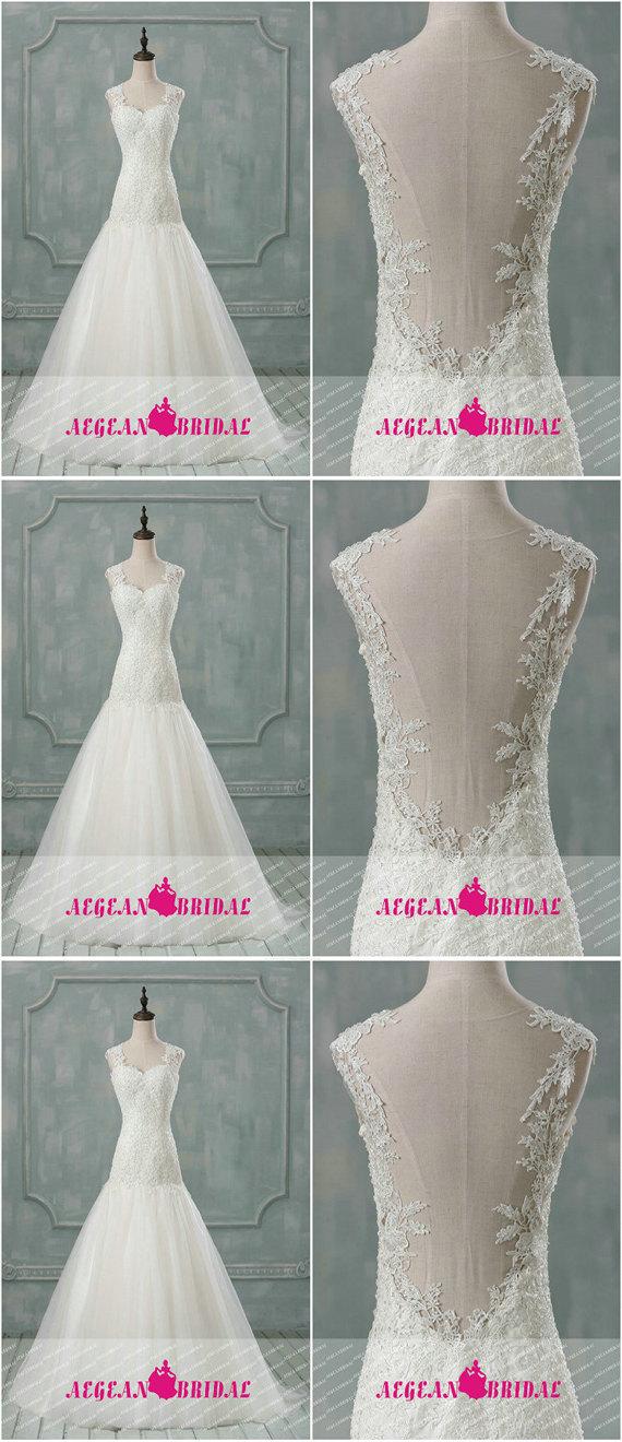 Wedding - RW302 Lace Wedding Dress Crystal Puffy Bridal Dress Long Bridal Gown Long Beaded Wedding Gown Lace Bridal Gown Lace Bridal Dress