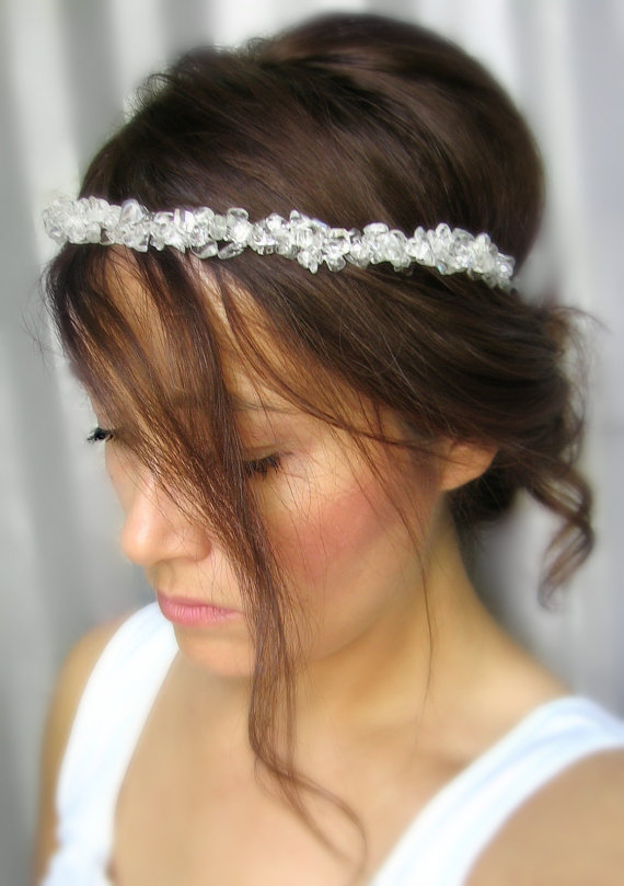 Mariage - Wedding Crystal Hair Wreath.Wedding Heapiece. Bridal Crystal Headband.Bridal Head band.Wedding Crystal Hair piece.Crystal Hair vine.Crown
