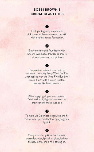 Mariage - Wedding Day Beauty Tips From Bobbi Brown