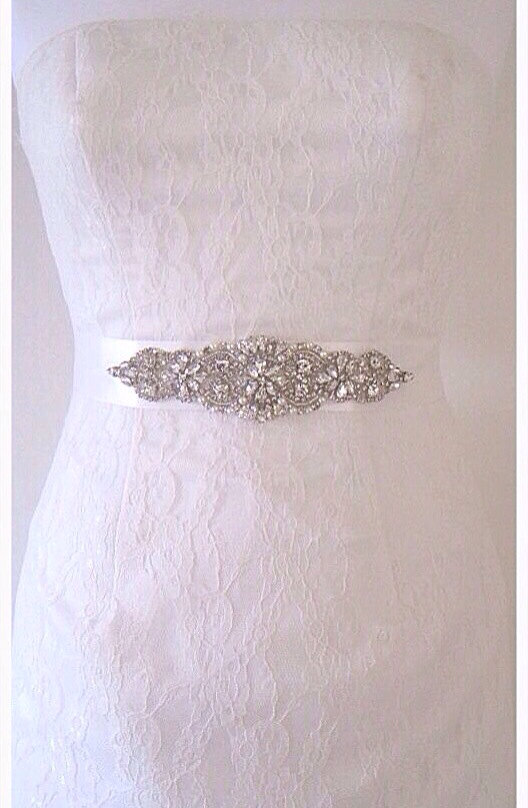 زفاف - Rhinestone wedding belt sash crystal bridal belt sash kim