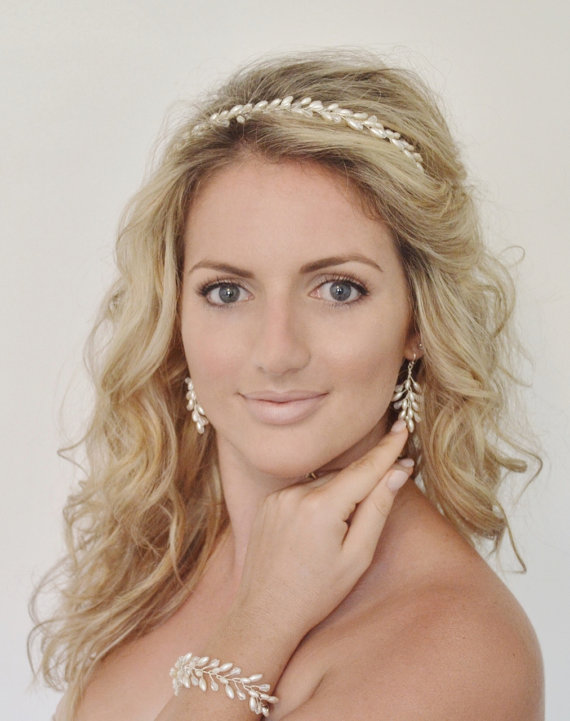 Свадьба - Bridal Headband, Grecian Bridal Headpiece, Wedding Headband, Wedding Hair Accessories, Bridal Headpiece, Pearl Crystal Headband