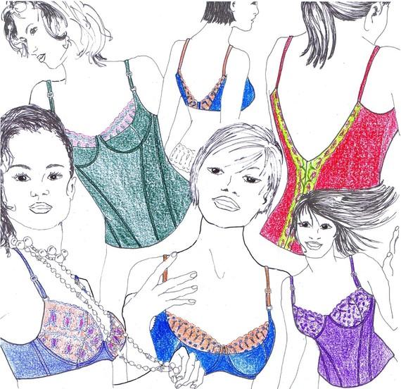 Wedding - Sewing pattern BHST2 for 2 Bras and BUSTIERS