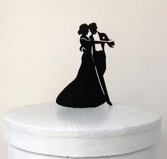 Hochzeit - Wedding Cake Topper - dancing wedding, dancing wedding cake topper
