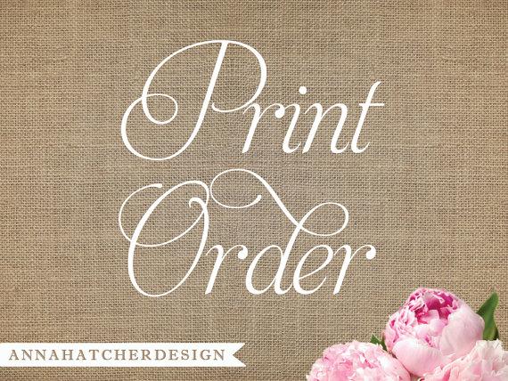 Hochzeit - Print Order