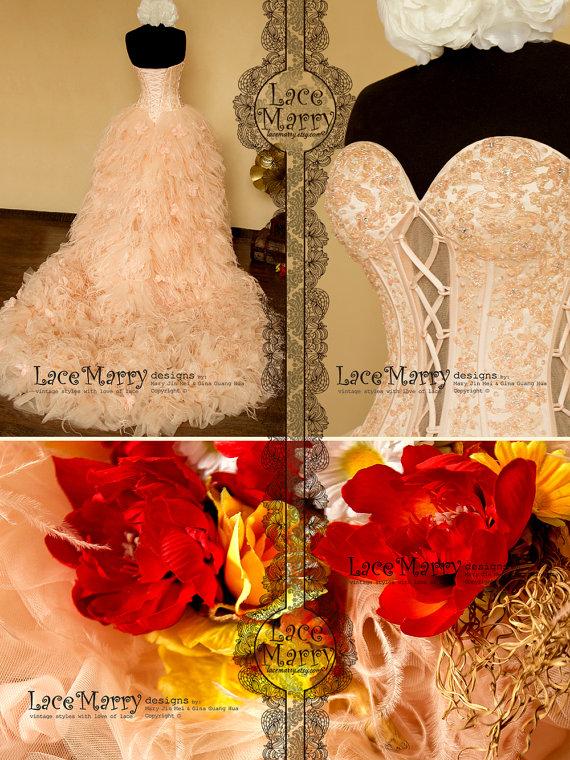 زفاف - Fabulous Short on the Front Asymmetrical Design Pale Pink Wedding Dress Features Delicate Beading on the Bust Part
