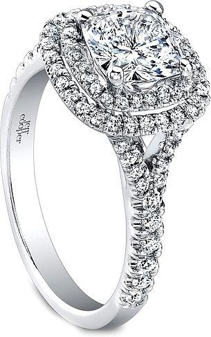 Свадьба - Jeff Cooper Double Halo Diamond Engagement Ring