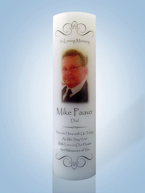Hochzeit - Personalized Wedding Memorial Candle