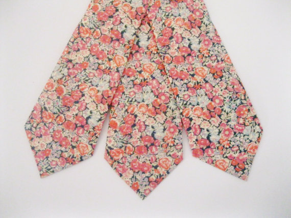 Hochzeit - Custom Pink Tie, Liberty of London Print Tie , YOU CHOOSE COLOR,  groomsmen gift, custom wedding tie,pink groomsmen tie
