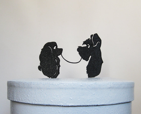 Wedding - Wedding Cake Topper - Lady and the Tramp wedding cake topper