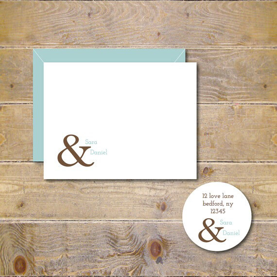 Mariage - Ampersand Wedding Thank You Cards, Ampersand Bridal Shower Thank You Cards, Rustic Wedding, Wedding Thank You Notes