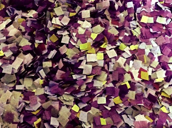 Hochzeit - Purple Biodegradable Confetti Wedding Flower Basket Aisle Decoration