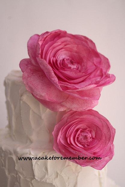 Wedding - Wafer paper flower for cake decorating, wedding cake toppers, edible flowers, rice paper peony