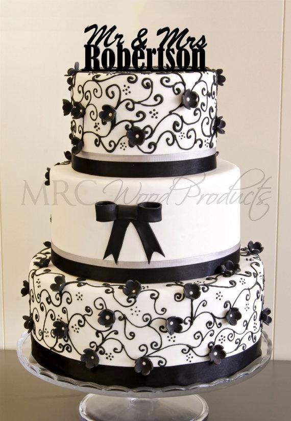 زفاف - Wedding Cake Topper Personalized Mr and Mrs Cake Topper