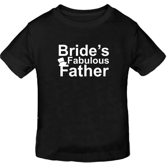 زفاف - Custom Bride's Fabulous Father T-Shirt - Father of the Bride Top Hat Tee