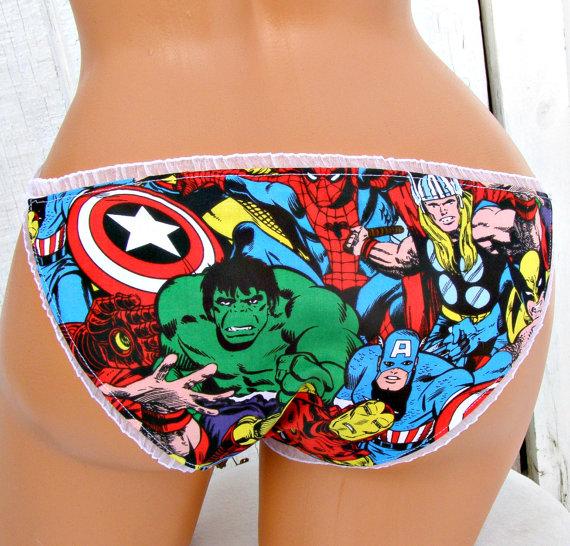 Mariage - Comic book super Hero geek bikini Panties Lingerie your size