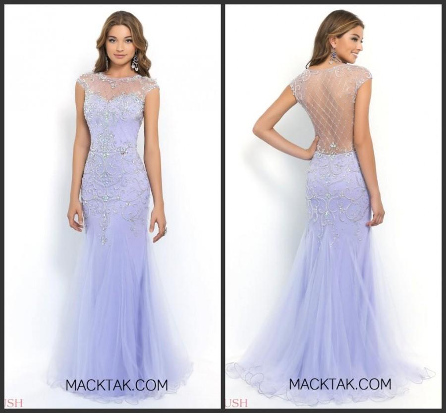 Mariage - Charming Evening Dresses With Cap Sleeve Sheer Party Dress Beaded Crystal Tulle Backless Illusion Back Cheap Formal Long Prom Gowns Online with $141.52/Piece on Hjklp88's Store 