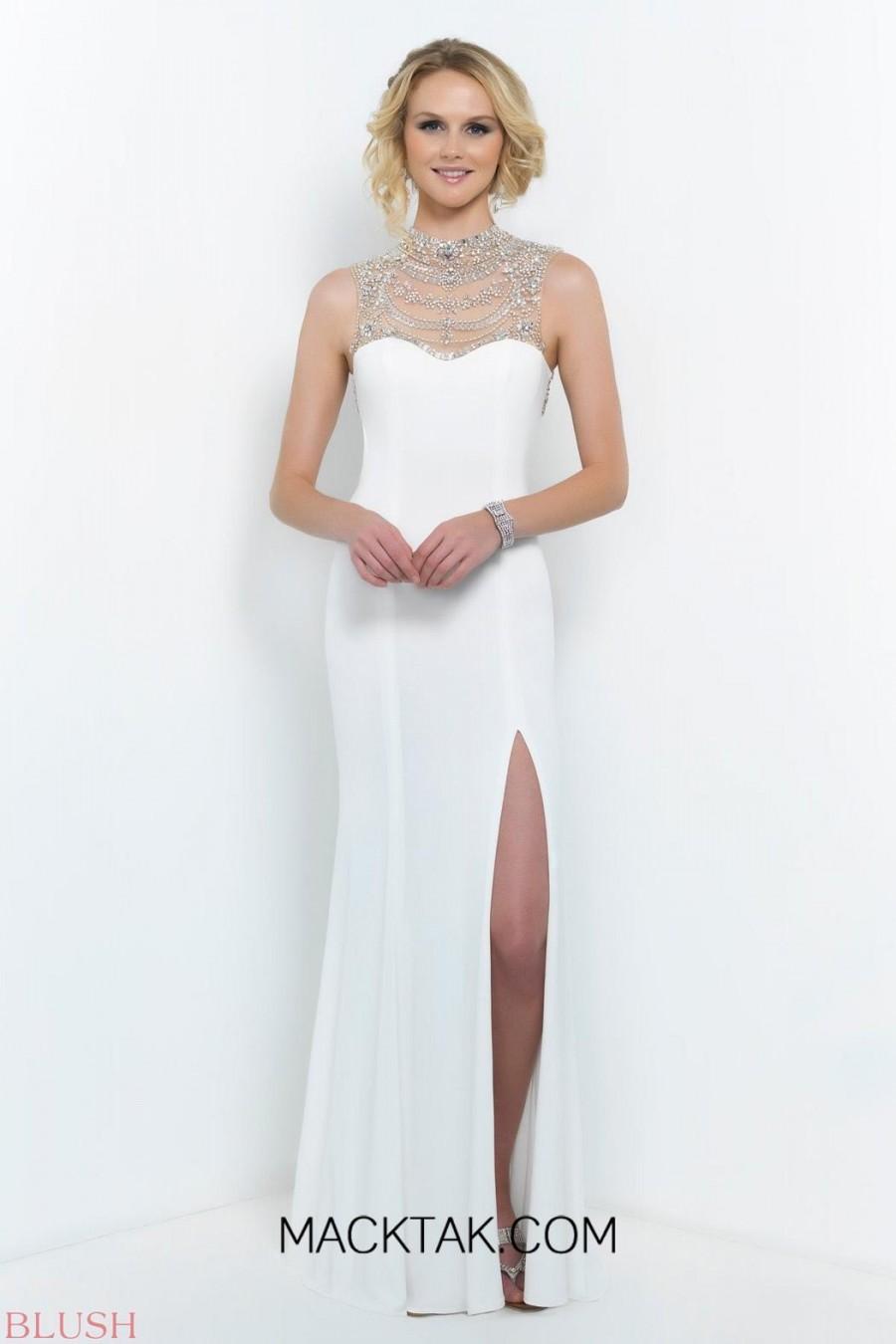 Wedding - Sexy High Neck Evening Dresses With Beaded Crystal Backless Sheath Gowns Party Dress High Split Long Prom Pageant Open Back Occasions Online with $125.5/Piece on Hjklp88's Store 