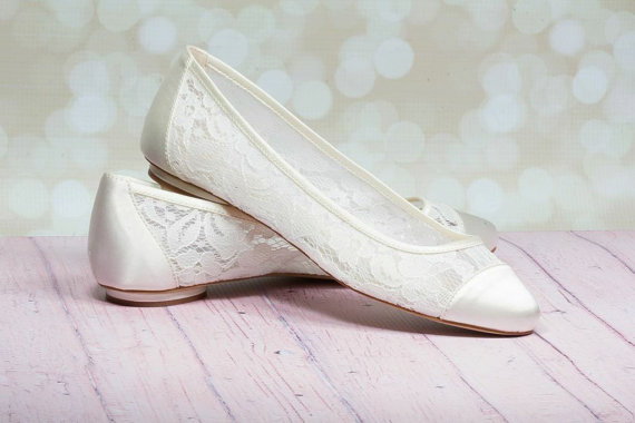 زفاف - Wedding Shoes - Lace - Lace Shoe - Dyeable Choose From Over 250 Colors - Lace Wedding Shoe - Custom Dyeable Shoes - Lace Ballet Shoe - Lace