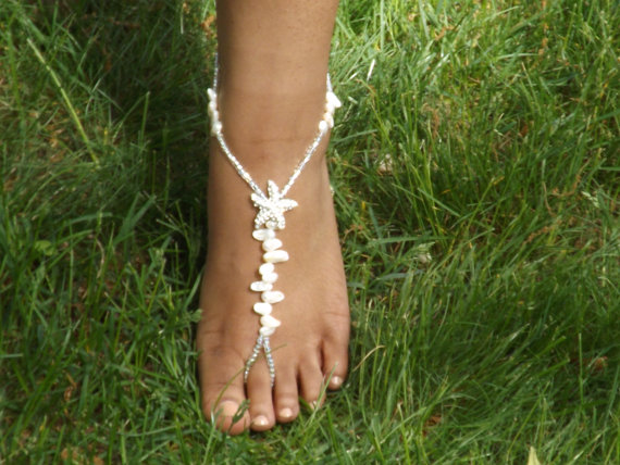 زفاف - Pearl Bridal Jewelry Foot jewelry Anklet Beach Wedding Package Barefoot sandals Destination Wedding Bridesmaids Gift