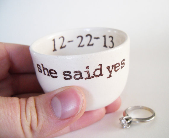 Hochzeit - CUSTOM ENGAGEMENT GIFT idea wedding ring pillow table decoration party favors bridesmaid and groomsmen gifts personalized names date phrases