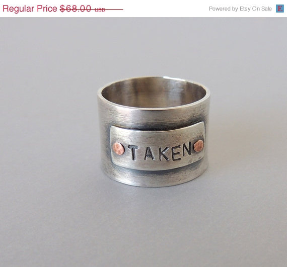 Hochzeit - 20% OFF TODAY - Sterling Stamped Wide Band Ring, Jewelry for him, Personalized Jewelry, Fathers Day Gift